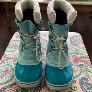 Sorel NY1847-459 Women's Size 5 Turquoise Waterproof Winter Boots